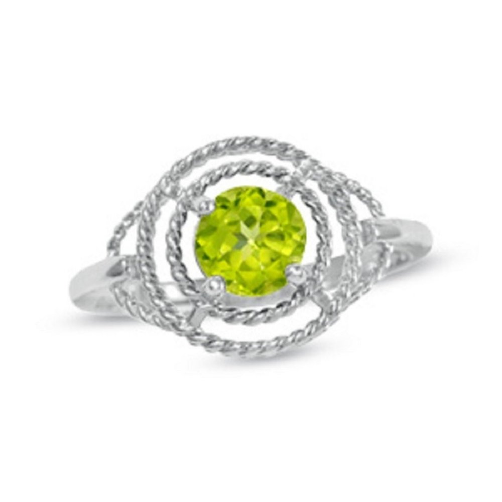 Peridot gemstone 925 Sterling Silver Zales Ring size 5